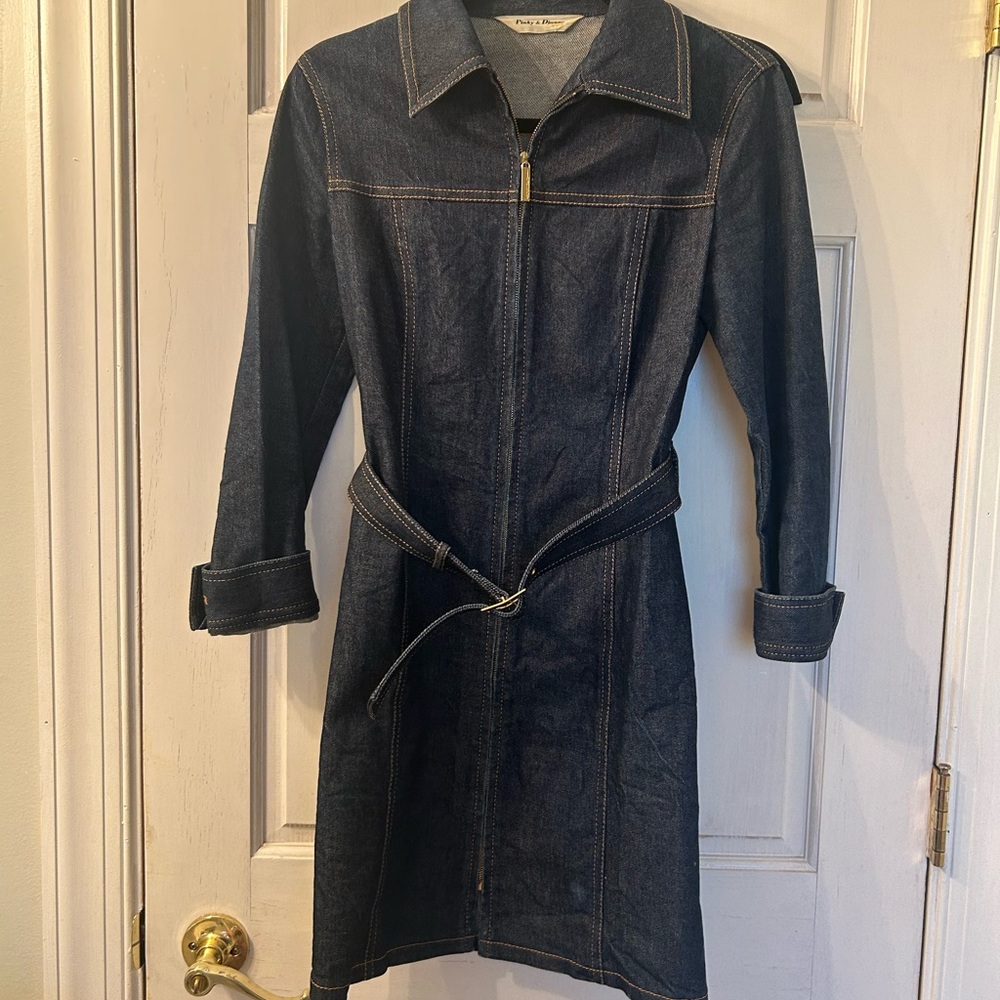 Women's Denim Belted Jacket